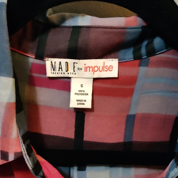 Sheer plaid blouse - Picture 3 of 5